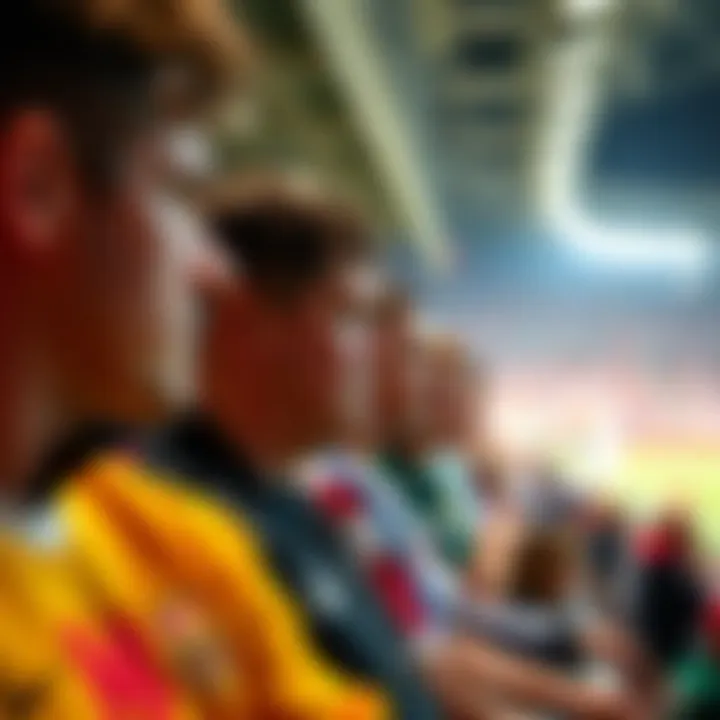 Engaging with fans during a football match