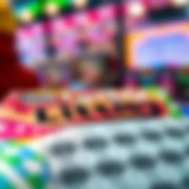 Vibrant Lottery Ticket A close-up of a lottery ticket with vibrant colors