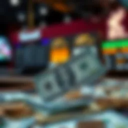Visual representation of lottery money concept