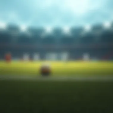 Tactical Formations on the Pitch A football pitch with strategic formations during a match