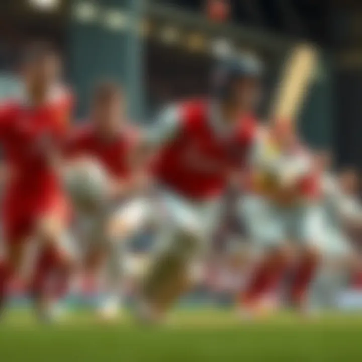 A collage of popular British sports like rugby and cricket