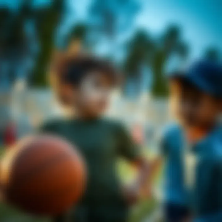 A dynamic scene of youth participating in sports activities